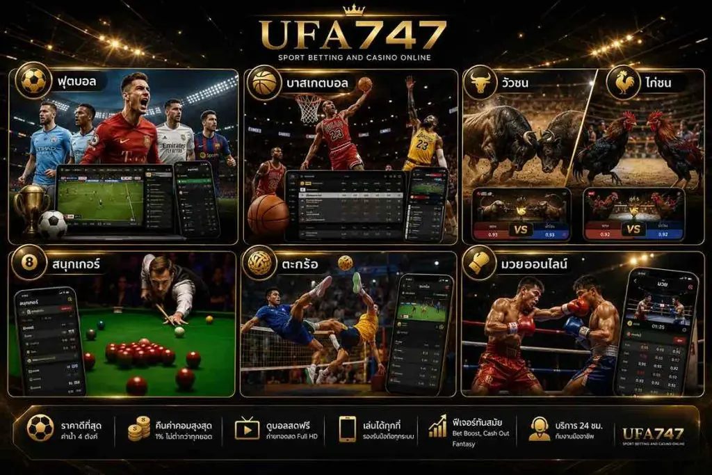บรรยากาศเกมคาสิโนออนไลน์ UFA747